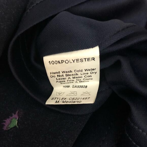 CALS Blue Chiffon Sheath Floral Dress - Picture 10 of 10